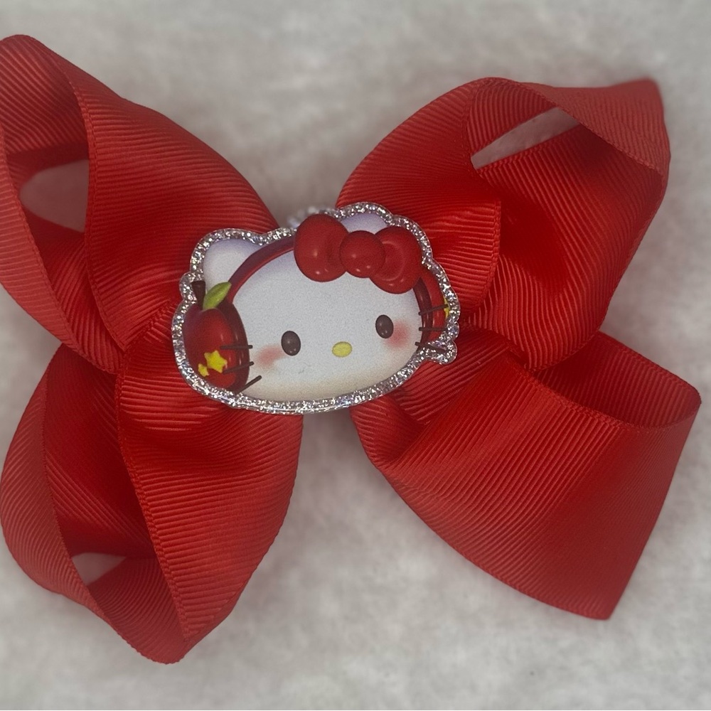 Hello Kitty Red Hair Bow for Kids